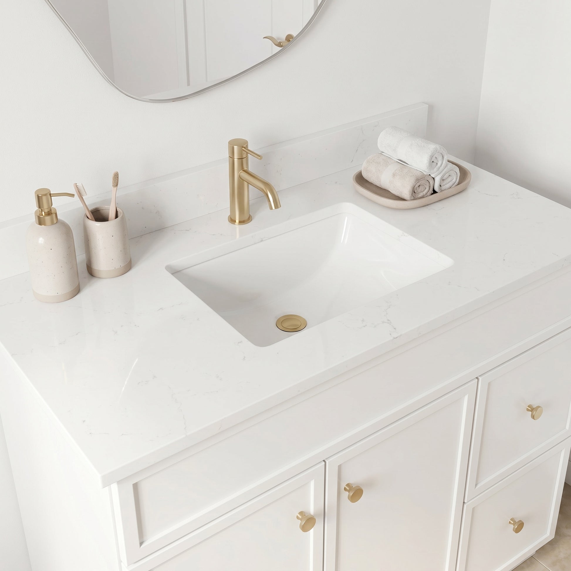 36" Slim Shaker Vanity — White