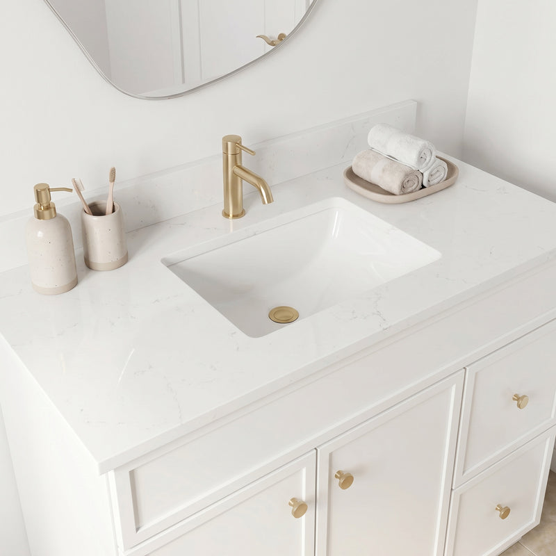 36" Slim Shaker Vanity — White