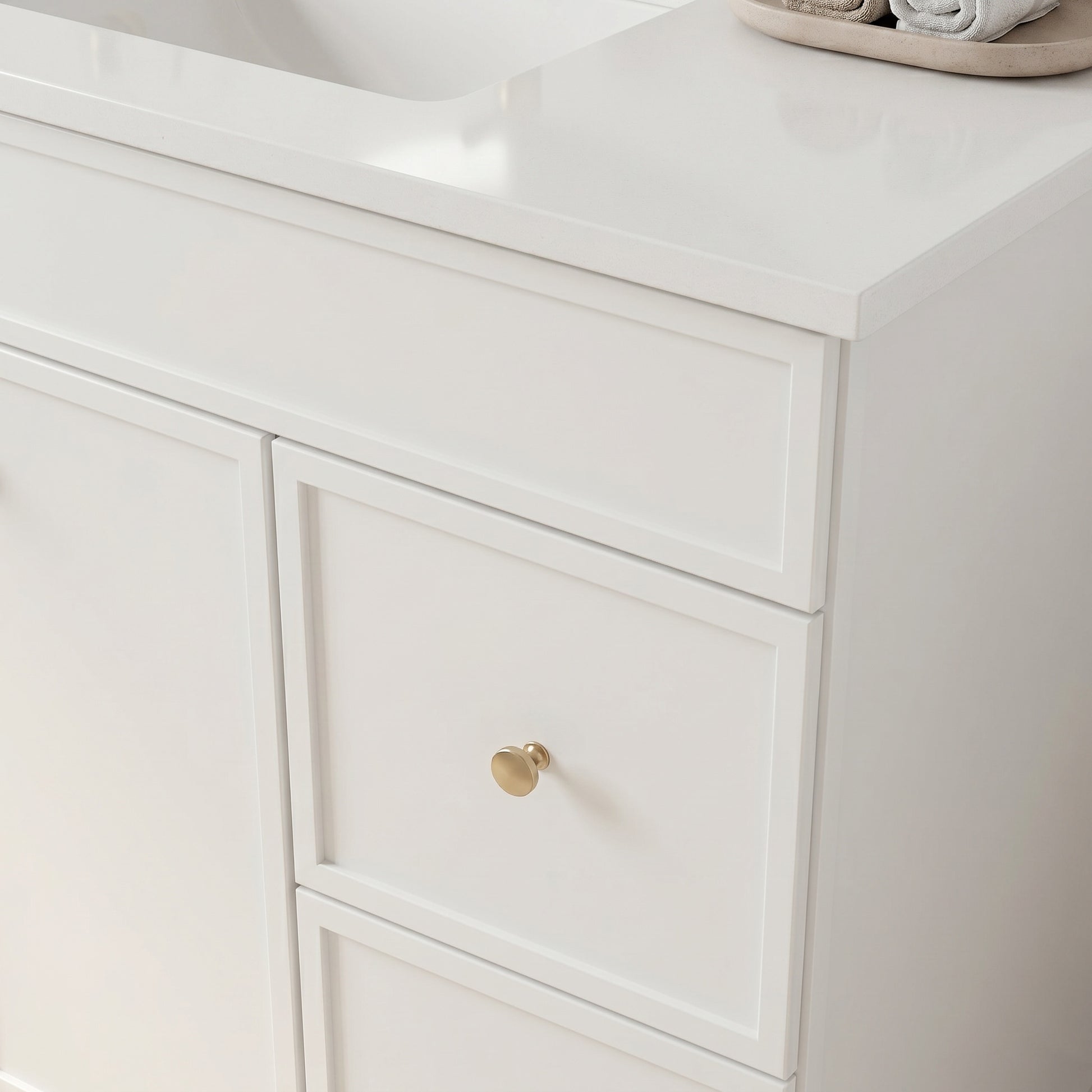 36" Slim Shaker Vanity — White