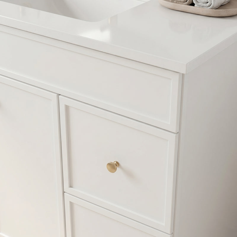 36" Slim Shaker Vanity — White