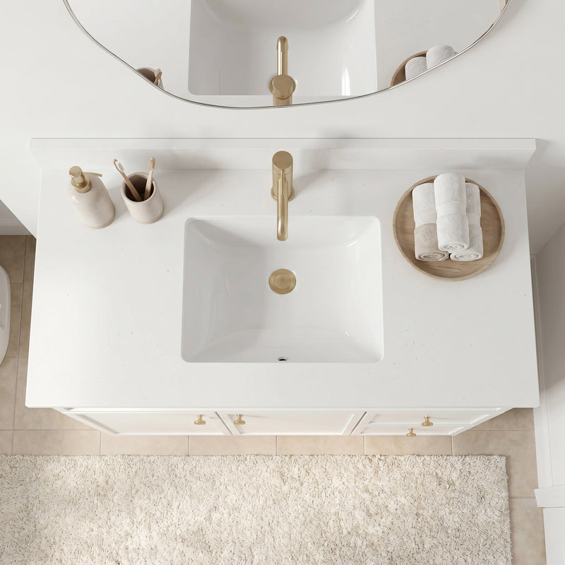 36" Slim Shaker Vanity — White