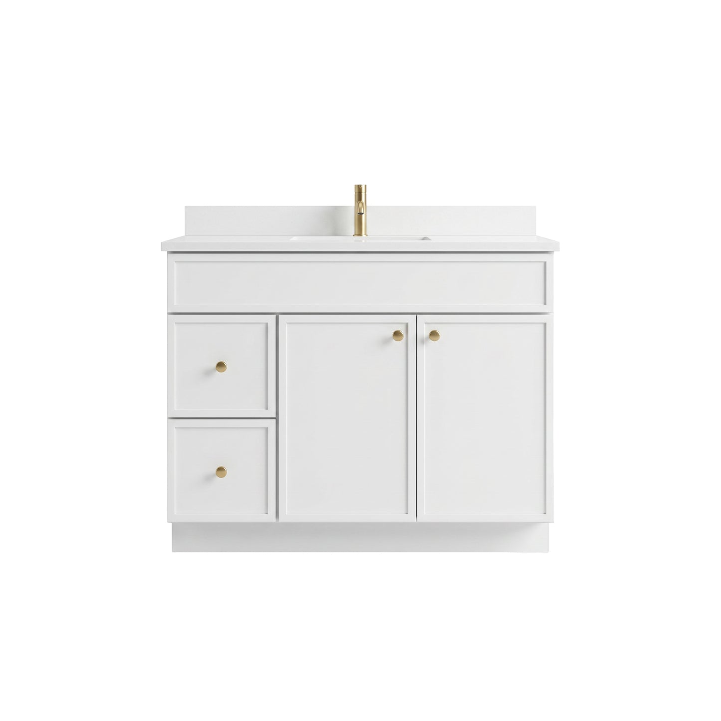 42" Slim Shaker Vanity — White