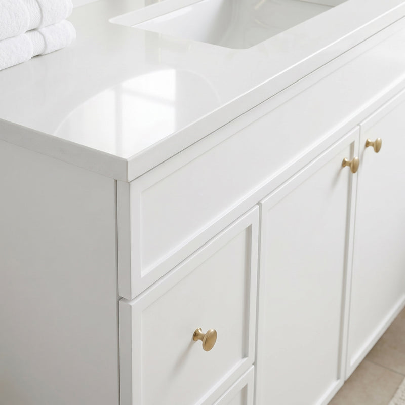 42" Slim Shaker Vanity — White