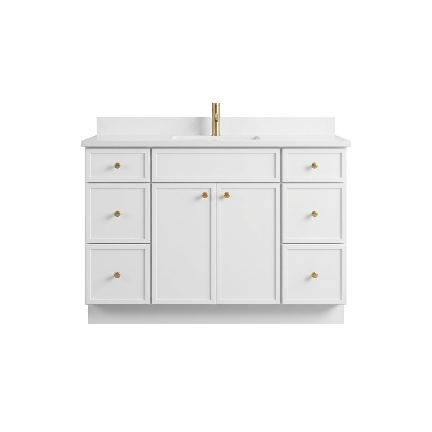 48" Slim Shaker Vanity — White