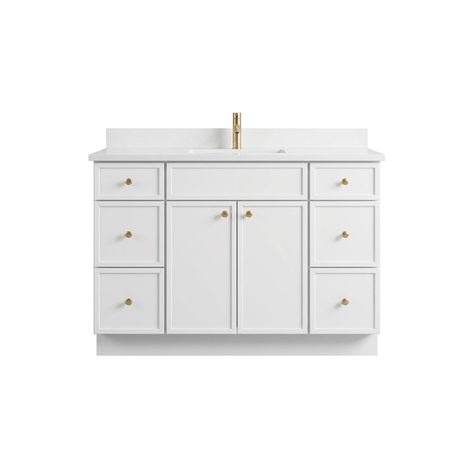 48" Slim Shaker Vanity — White