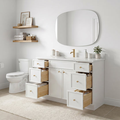 48" Slim Shaker Vanity — White