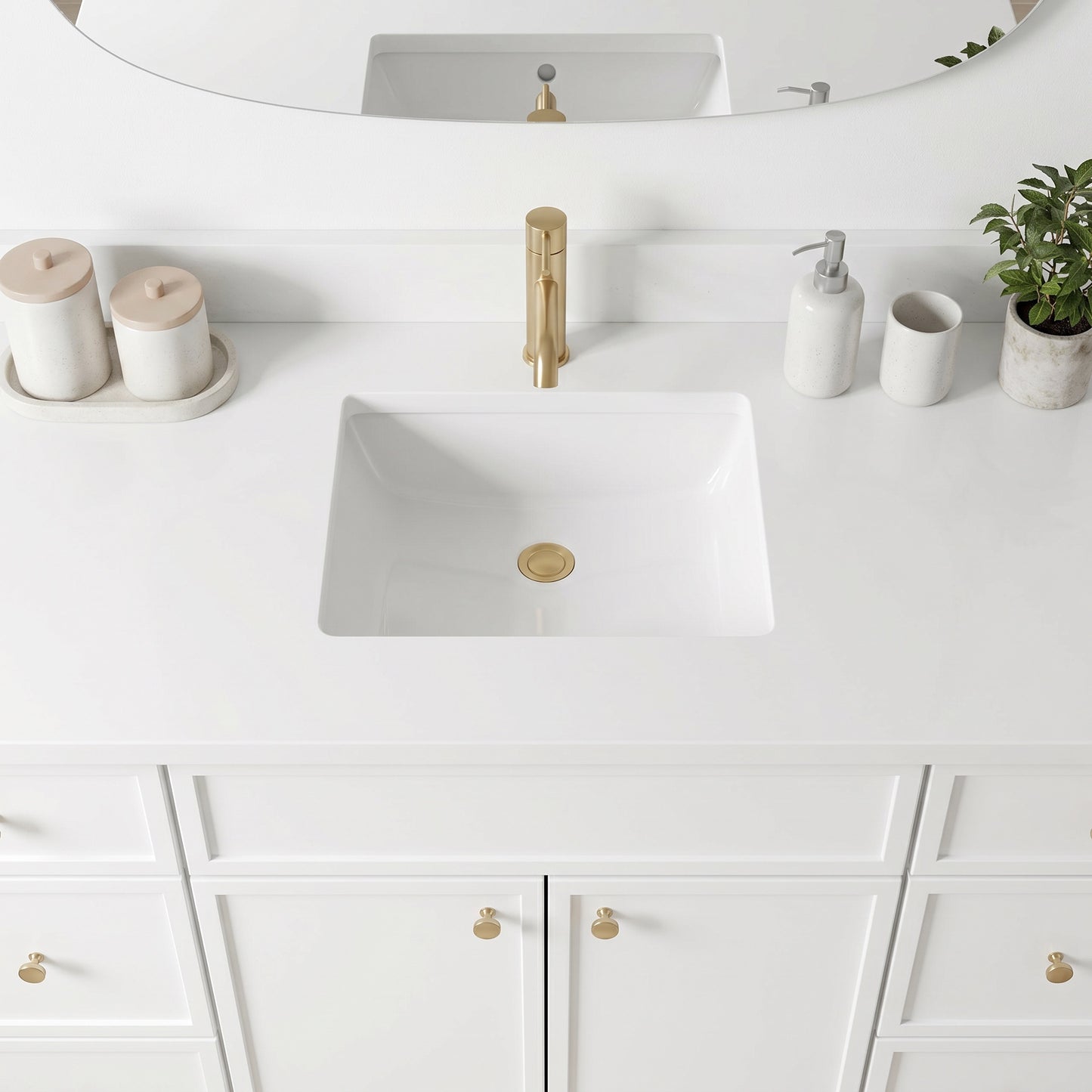 48" Slim Shaker Vanity — White