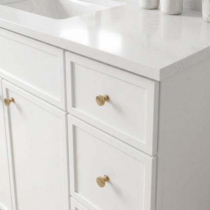 48" Slim Shaker Vanity — White