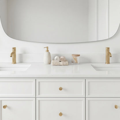 72" Slim Shaker Vanity — White, Double Sink