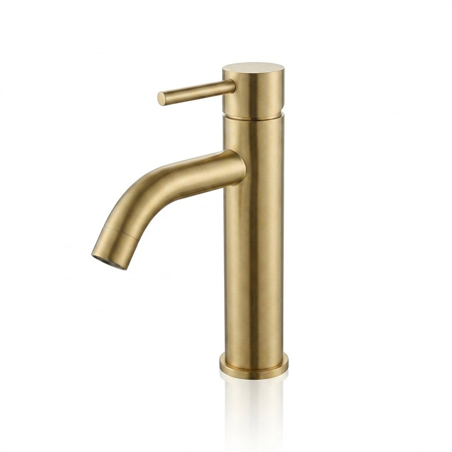 Satin Gold bathroom faucet — single hole