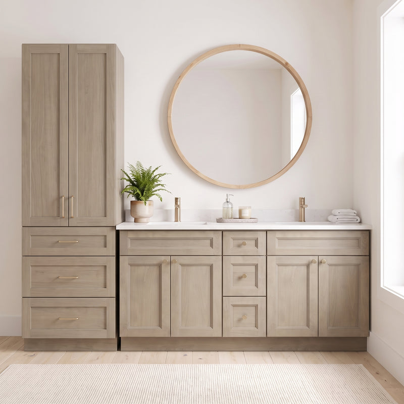Willowdale Linen Tower Cabinet front interior
